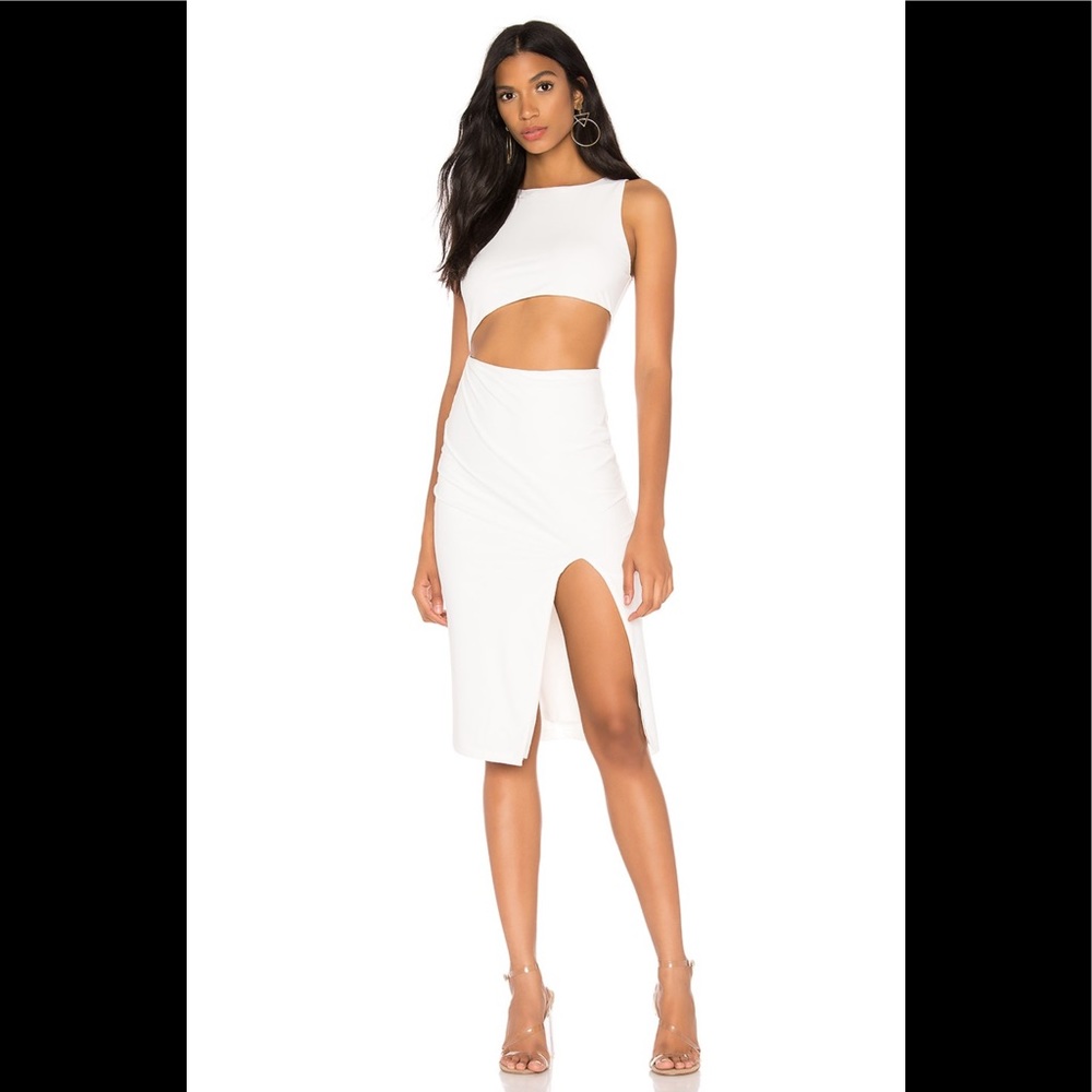 Superdown Amira White Cut Out Dress. Small